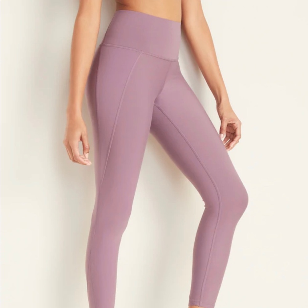 NWT OLD NAVY MAUVE HIGH WAISTED ELEVATE COMPRESSION LEGGINGS
